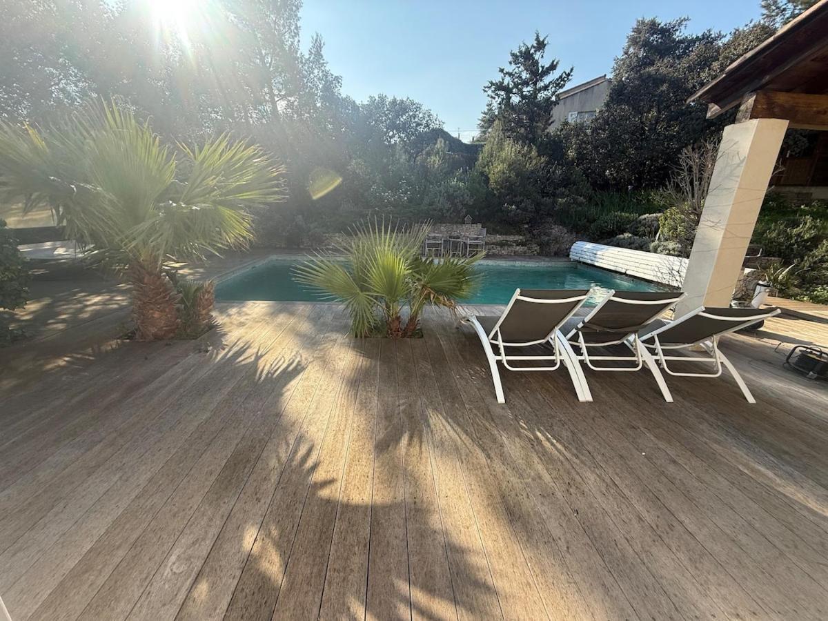Le Havre De Paix En Garrigue 4 Chambres 3 Sdb Piscine Bezouce Esterno foto